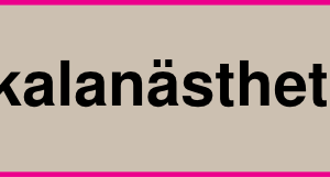 Lokalanästhetika